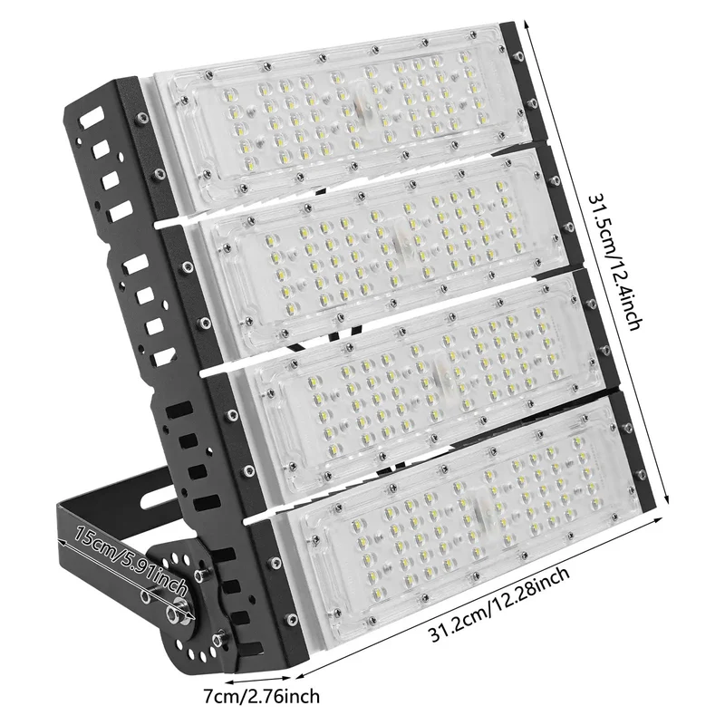 Heavy Duty 200W Outdoor Flood Light With IP67 Weatherproof Shell And 180 Degree Pivot Mount Tailored For Stadiums And Commercial Lots Built Like A Tank To Handle Rough Days While Pumping Out Crisp Unified Illumination