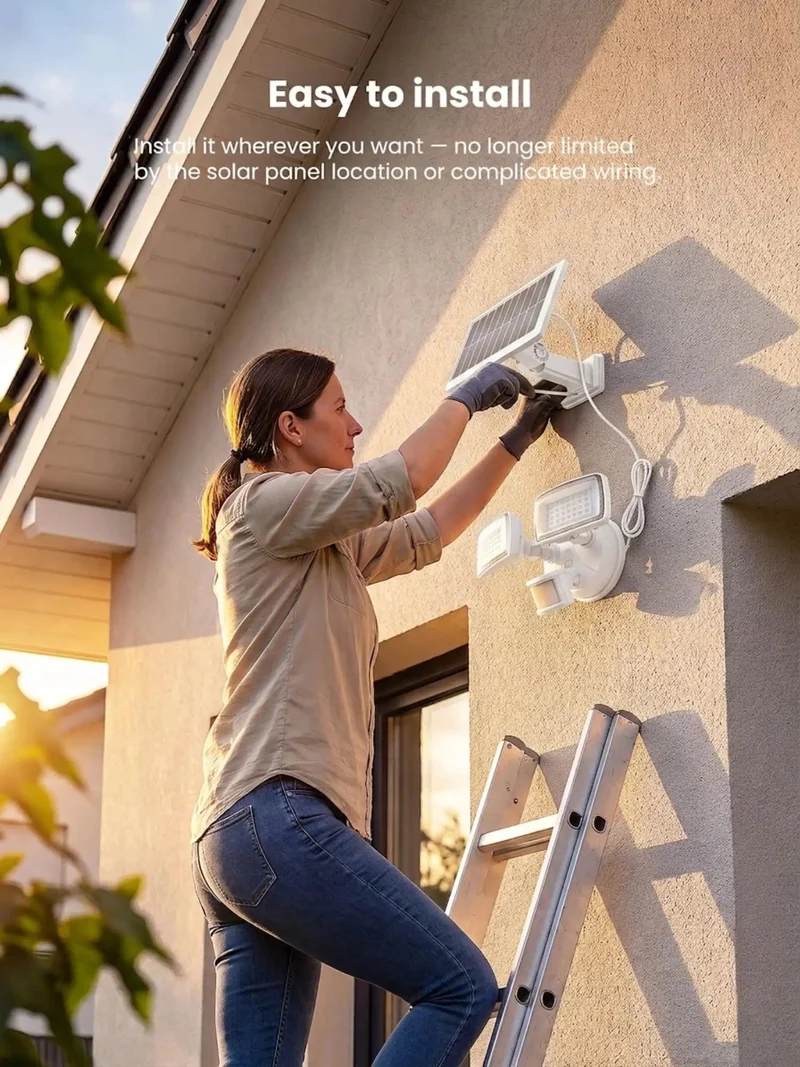 Real Deal 36W Solar LED Security Floodlights Sporting Crisp PIR Motion Sensor For Yard And Driveway Totally Cordless Weather Hardened Setup Cuts Your Monthly Utility Bill