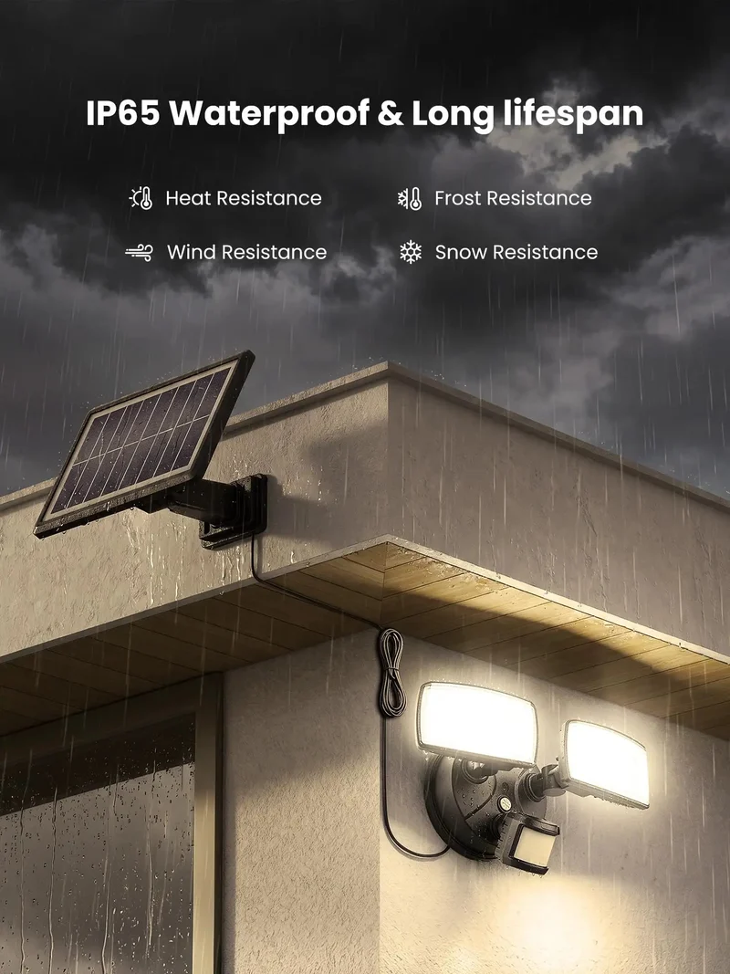 Tough As Nails 36W Solar LED Security Lights With Rock Solid PIR Motion Sensor And Heavy Duty Yard Setup For Zero Wiring Drama And Super Bright Outdoor Protection