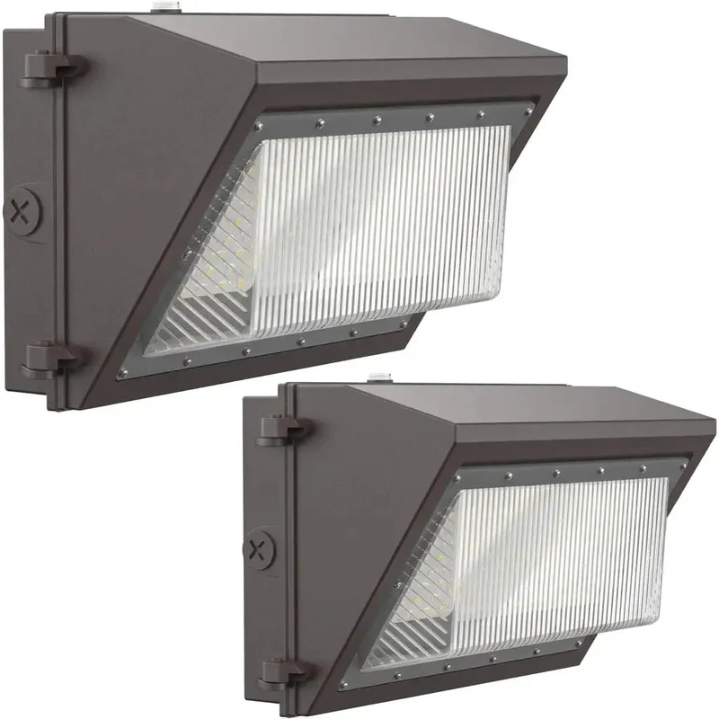 Straight Up Rock Solid Heavy Duty Outdoor Security Flood Lights 2 Pack Delivering A Ton Of Bright Light With No Fuss Dusk To Dawn Photocensor And Weather Resistant Brown Aluminum Wall Mount For Full Yard Glow