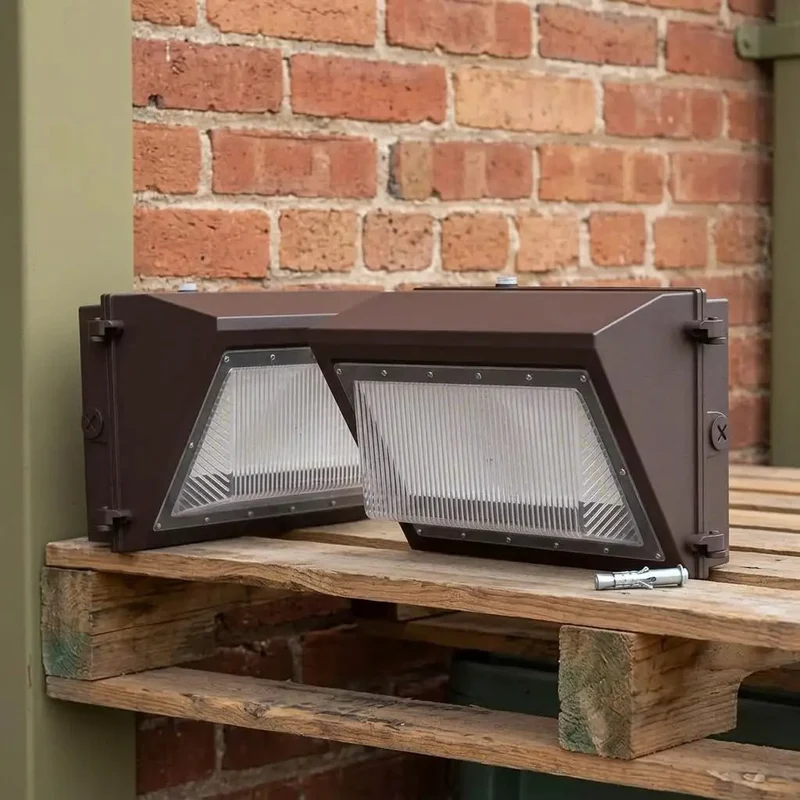 Straight Up Rock Solid Heavy Duty Outdoor Security Flood Lights 2 Pack Delivering A Ton Of Bright Light With No Fuss Dusk To Dawn Photocensor And Weather Resistant Brown Aluminum Wall Mount For Full Yard Glow