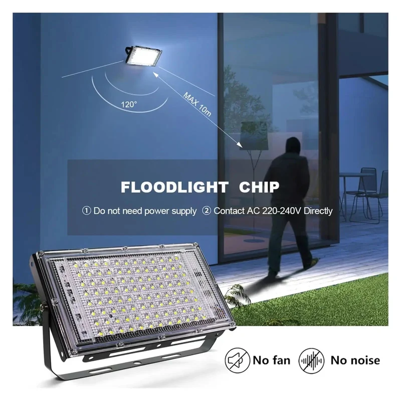 Hella Bright LED Flood Light 50W 100W And 150W Options Provide Rock Solid IP65 Waterproof Outdoor Spotlight Featuring Tough Aluminum Build For Courtyard Garden Storage Shed Cool White