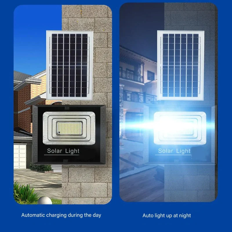 Heavy-Duty Solar Flood Lights Outdoor, Straight-Up Bright LED Lighting With Dusk To Dawn Motion Sensor, Remote Control Included, No-Sweat Cordless Wall Mount For Backyards, Commercial Lots And Job Sites