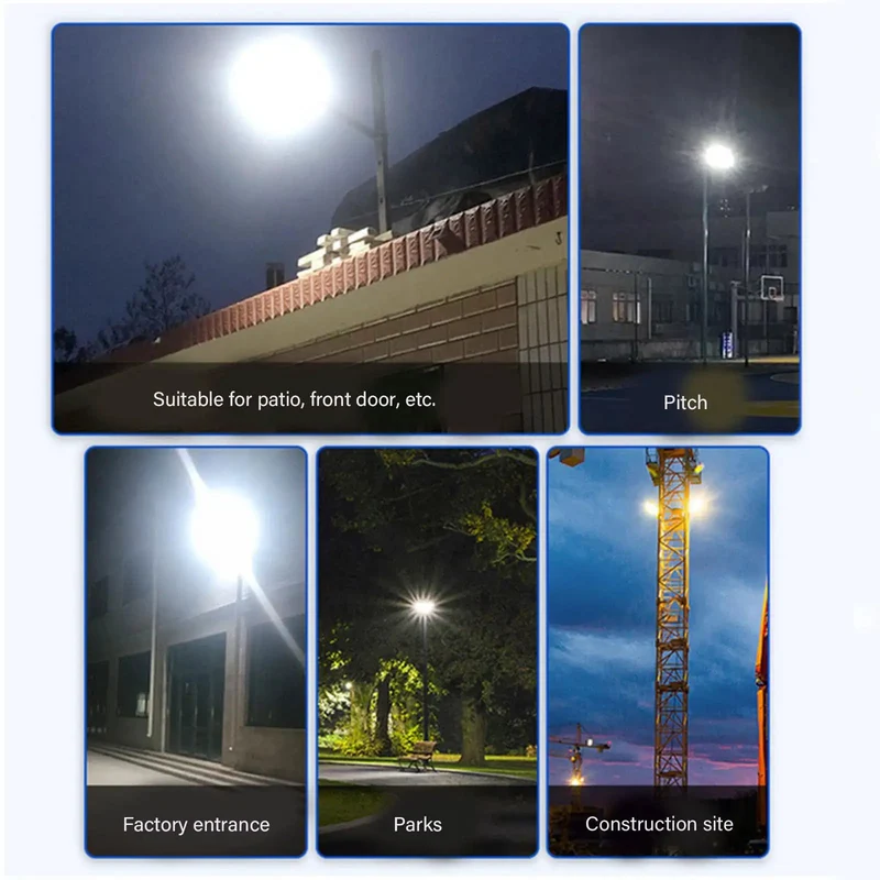 Heavy-Duty Solar Flood Lights Outdoor, Straight-Up Bright LED Lighting With Dusk To Dawn Motion Sensor, Remote Control Included, No-Sweat Cordless Wall Mount For Backyards, Commercial Lots And Job Sites