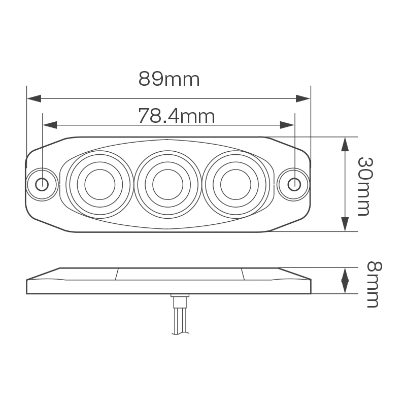 Petit voyant lumineux à profil bas / Autolamps LED série 11