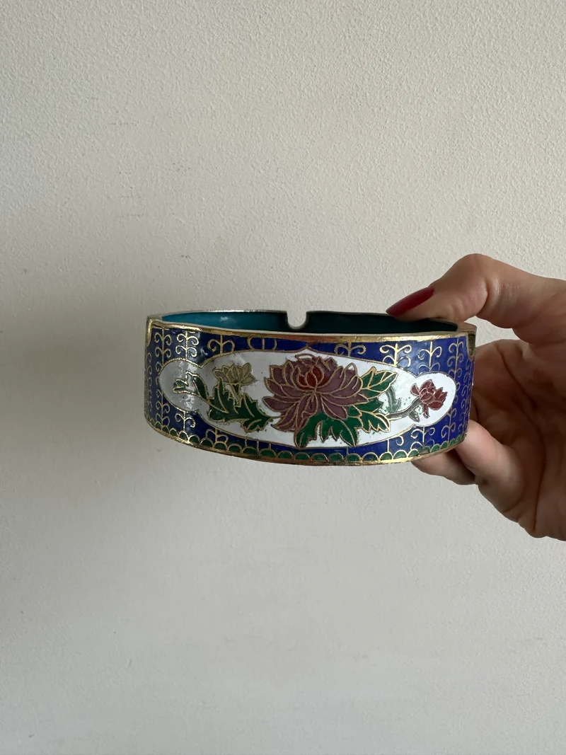 Cendrier en émaux cloisonnés