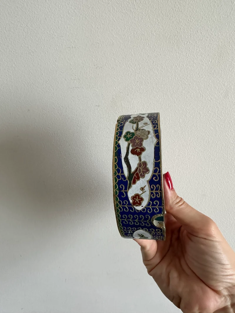 Cendrier en émaux cloisonnés