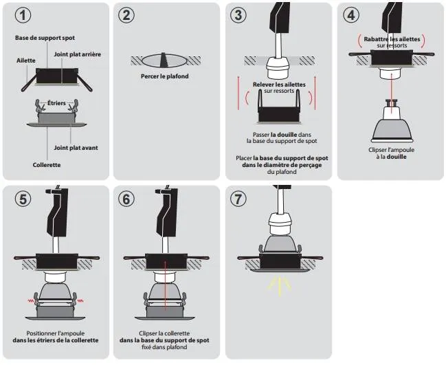 Spot encastrable étanche IP65 aluminim brossé