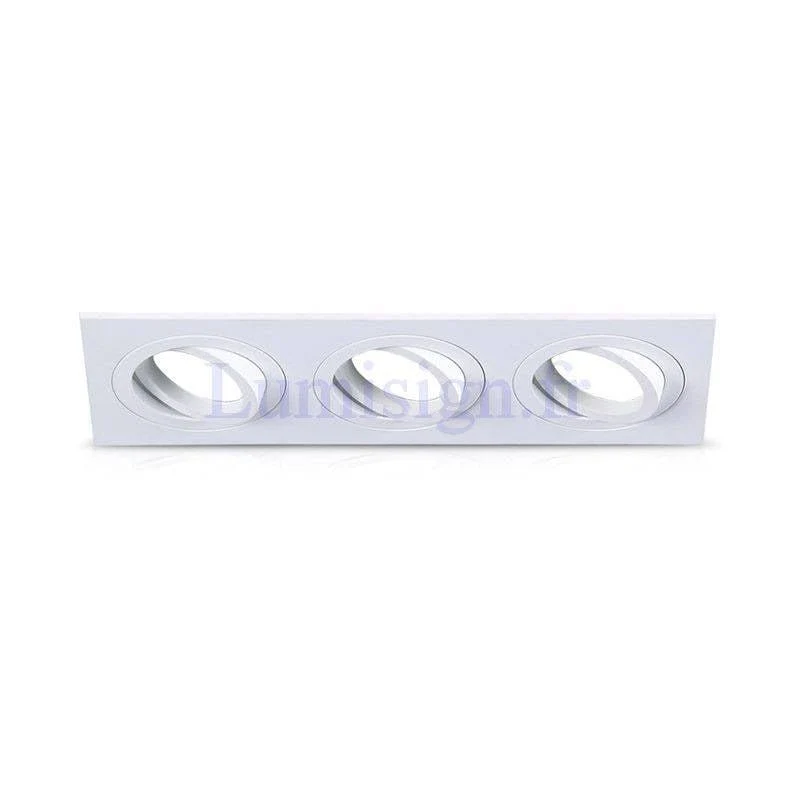 Spot encastrable orientable triple blanc