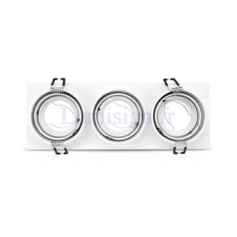 Spot encastrable orientable triple blanc