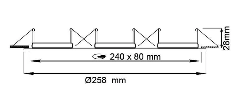 Spot encastrable orientable triple blanc