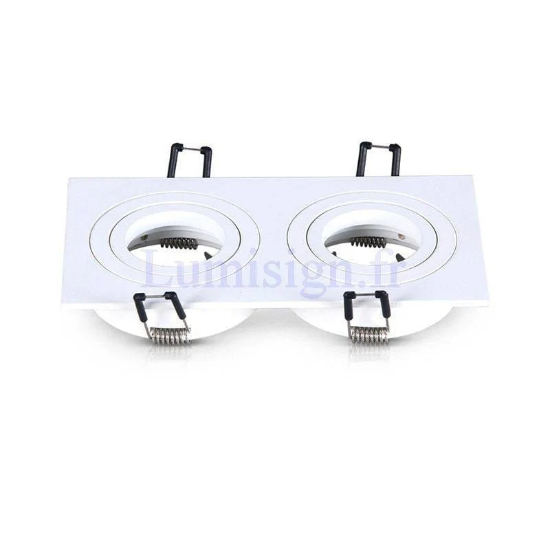 Spot encastrable orientable double blanc