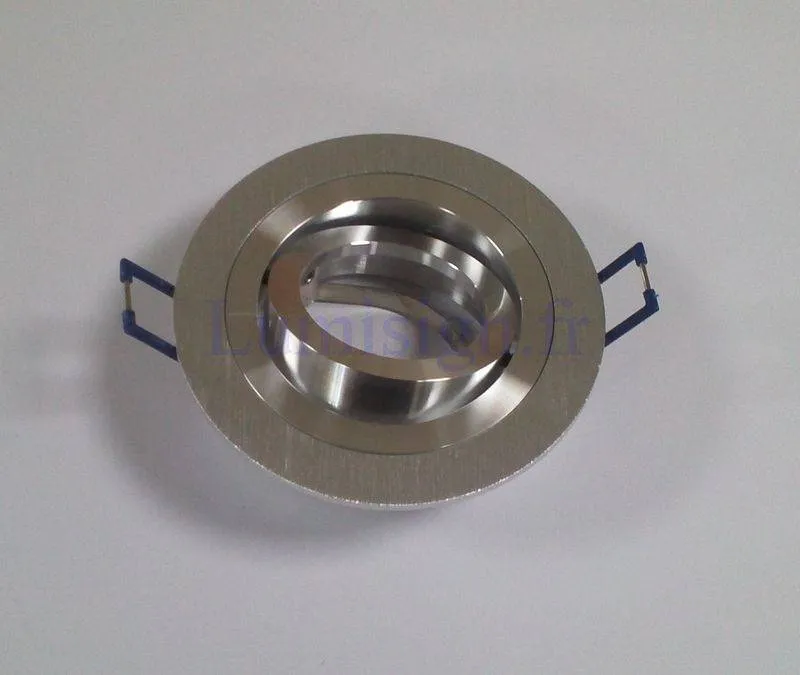 Spot encastrable orientable alu brossé rond