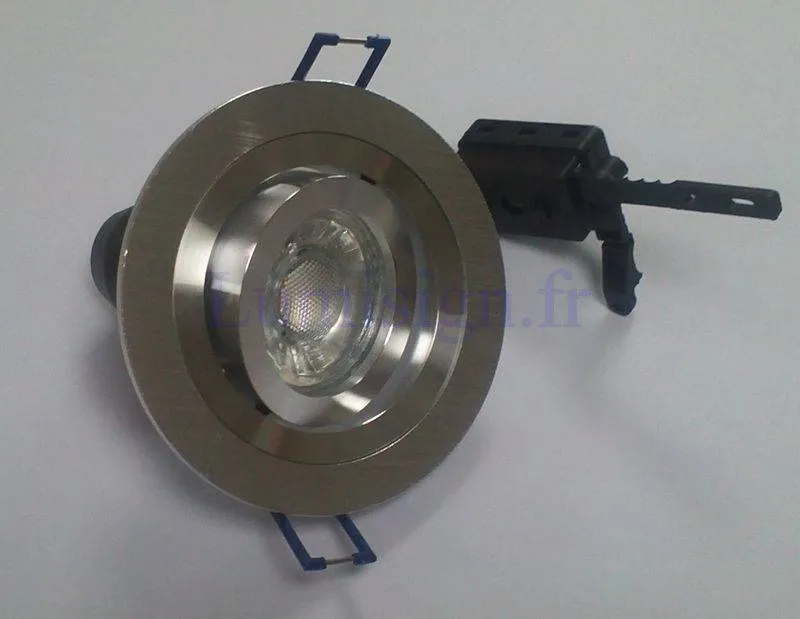 Spot encastrable orientable alu brossé rond
