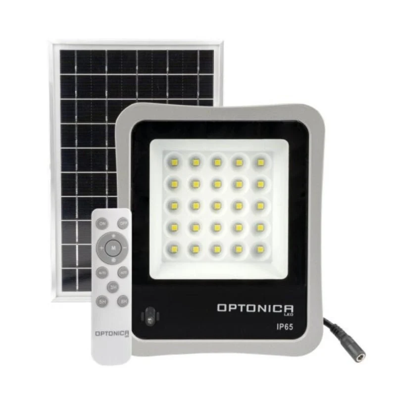 Projecteur Solaire LED 30W IP65 (Panneau Solaire + Télécommande Inclus)