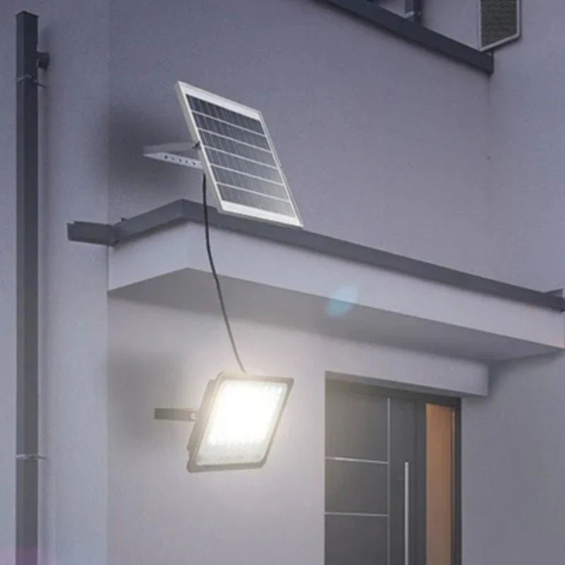 Projecteur Solaire LED 8W IP65 (Panneau Solaire + Télécommande Inclus)