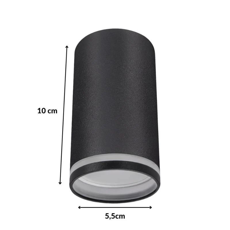 Spot LED Design en saillie NOIR pour ampoule GU10