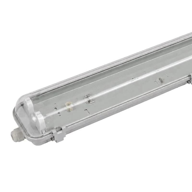 Pack de 10 - Réglette étanche double pour Tube LED T8 150cm IP65 (Boitier vide)