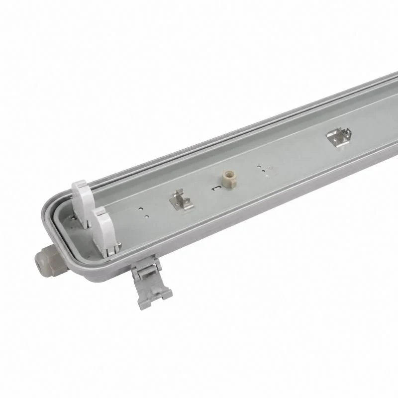 Pack de 10 - Réglette étanche double pour Tube LED T8 150cm IP65 (Boitier vide)