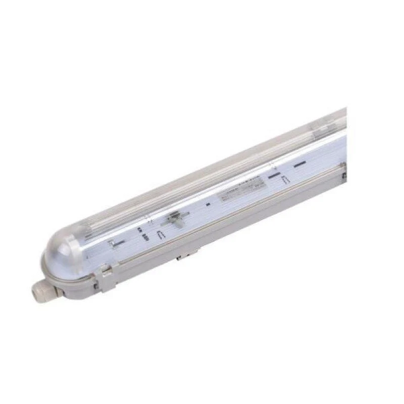 Pack de 10 - Réglette étanche pour Tube LED T8 60cm IP65 (Boitier vide)