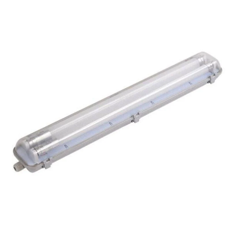 Pack de 8 - Kit de Réglette LED étanche Double IP65 + 2 Tubes T8 120cm 18W