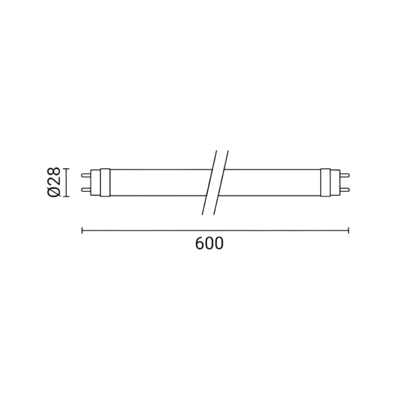 Tube Néon LED T8 60cm 9W Haut rendement - Pack de 25