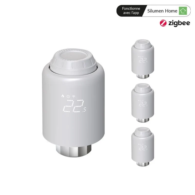 Tête Thermostatique Connectée ZigBee Universelle (Lot de 4)