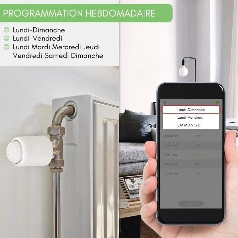Tête Thermostatique Connectée ZigBee Universelle