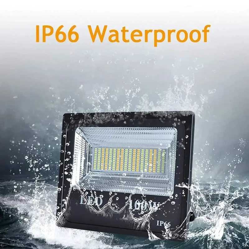 Super Brite 100W Solar Flood Light Includes RF Remote, 12000 Lumens Of Outdoor Illumination, Dusk To Dawn Functionality For Yard Or Driveway, Easy Peasy Wall Mount Setup For Ultimate Nighttime Visibility