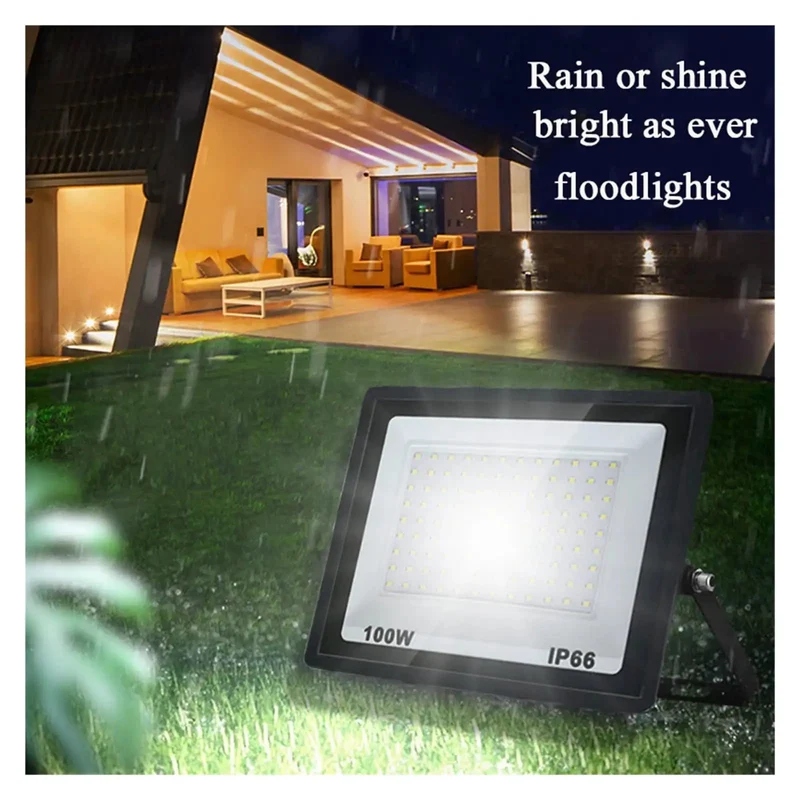 Killer Brightness Led Flood Light Ip66 Waterproof Outdoor Garden Spotlight Rock Solid Aluminum Housing Warm White Security Lamp Tough As Nails For Warehouse And Courtyard Needs
