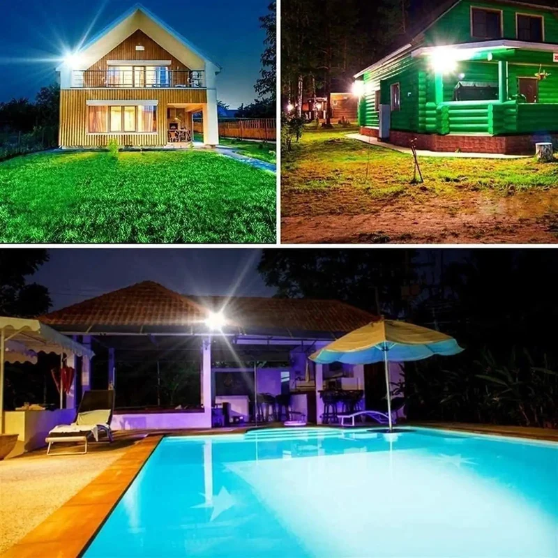 Heavy Duty 100 Watt LED Solar Flood Light Built To Perfection With Dual Cool And Warm White Switches For Rock Solid Yard Security Smooth Outdoor Lighting And A Total Game Change Setup