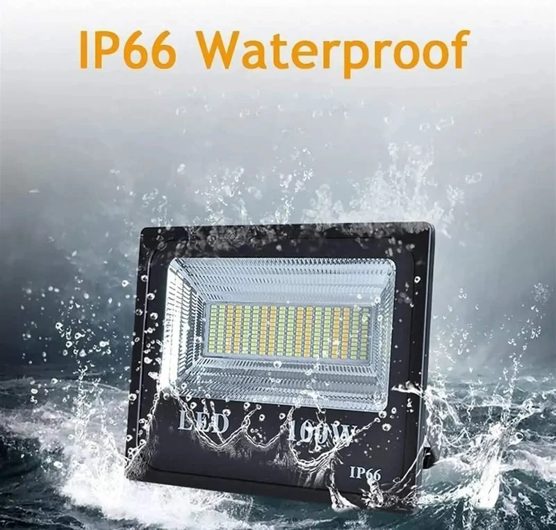 Heavy Duty 100 Watt LED Solar Flood Light Built To Perfection With Dual Cool And Warm White Switches For Rock Solid Yard Security Smooth Outdoor Lighting And A Total Game Change Setup