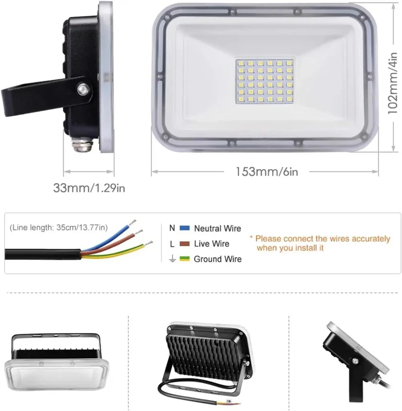 Heavy Duty LED Flood Lights Outdoor 30W IP67 Waterproof Garden Security Yard Lighting Tough As Nails Weatherproof Drop Dead Bright For Backyards And Driveways
