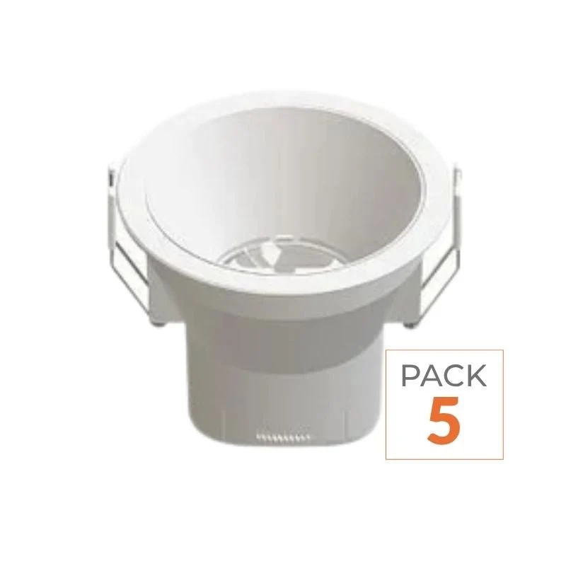 Spot LED Encastrable 9W IP44 Dimmable Blanc CCT Ø85mm - 2700K/4000K - Pack de 5