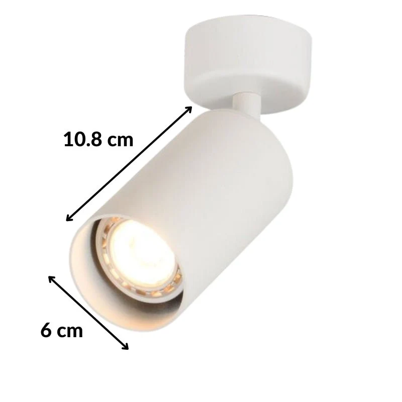 Spot LED en saillie Blanc Orientable pour Ampoule GU10