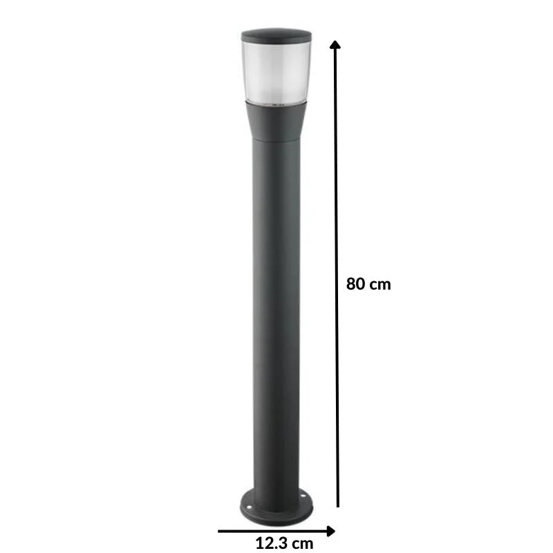 Borne de Jardin Grise 7W 80cm IP54