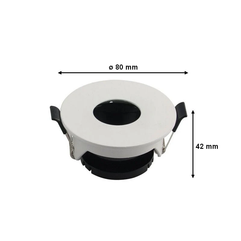 Support Spot Aluminium GU10 LED Rond Blanc Orientable ø83 mm