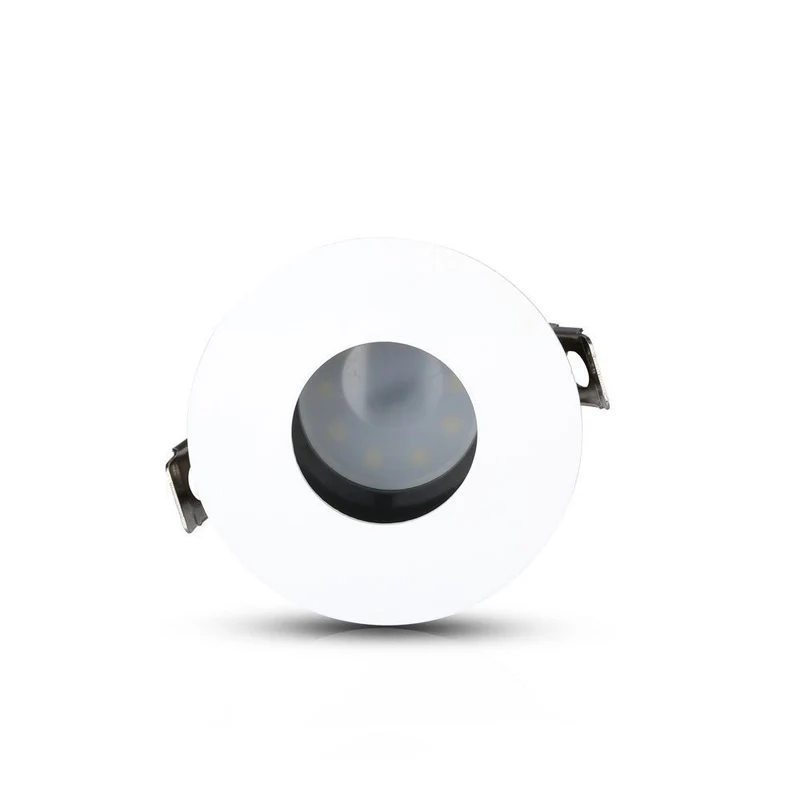 Support Spot Aluminium GU10 LED Rond Blanc Orientable ø83 mm