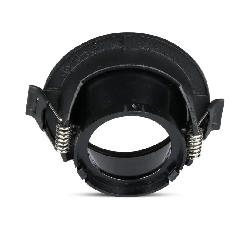 Support Spot Aluminium GU10 LED Demi-Rond Noir Orientable ø83 mm