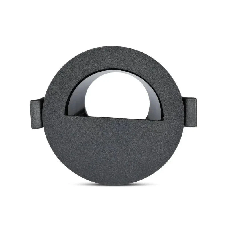 Support Spot Aluminium GU10 LED Demi-Rond Noir Orientable ø83 mm