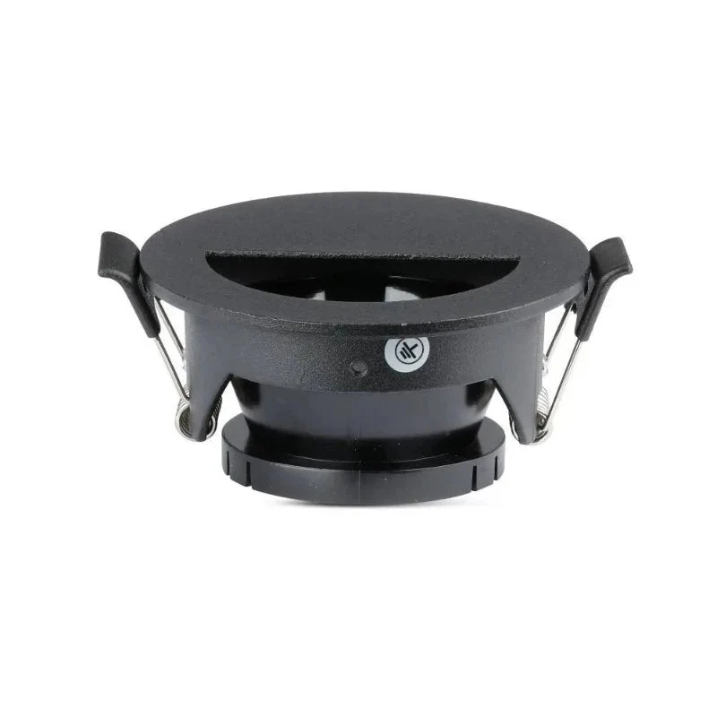 Support Spot Aluminium GU10 LED Demi-Rond Noir Orientable ø83 mm