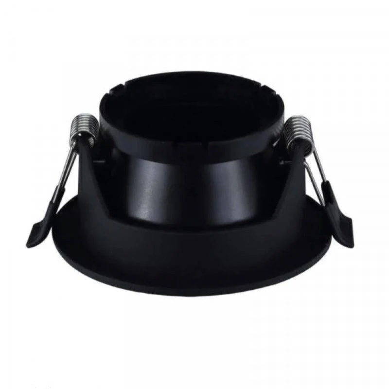 Support Spot Aluminium GU10 LED Demi-Rond Noir Orientable ø83 mm
