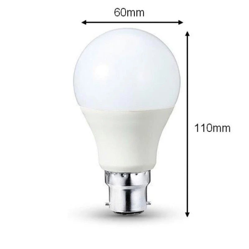 Ampoule LED B22 9W 220V A60 180°