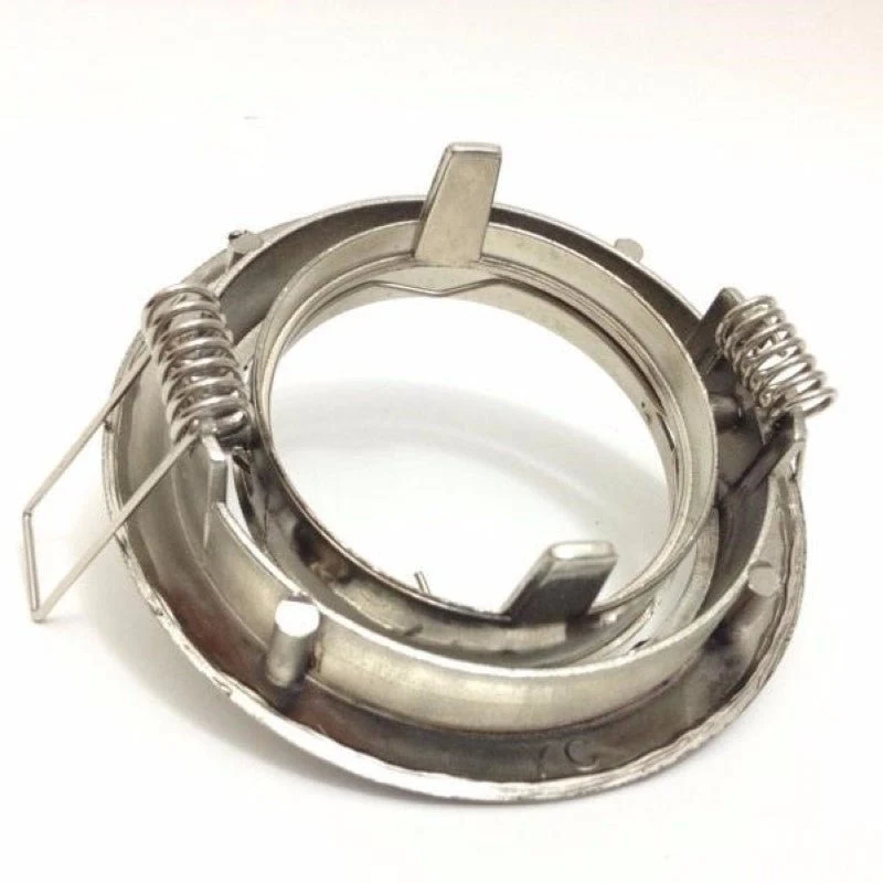 Support Spot Encastrable GU10 LED Orientable Rond INOX
