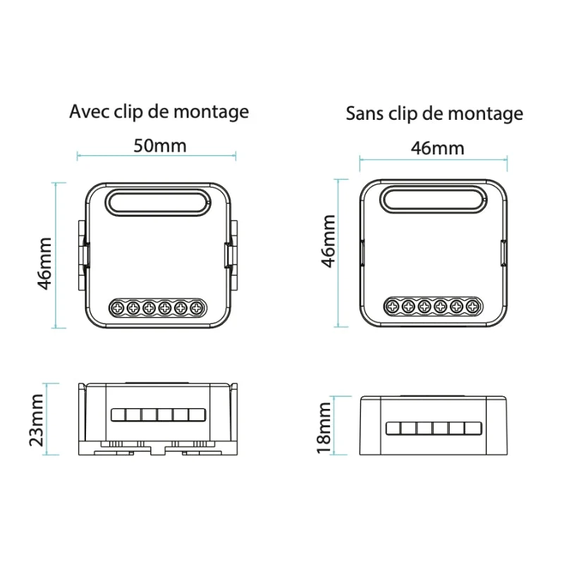 Modules Interrupteur pour Volet Roulant Zigbee (4 pièces) + 1 passerelle Zigbee