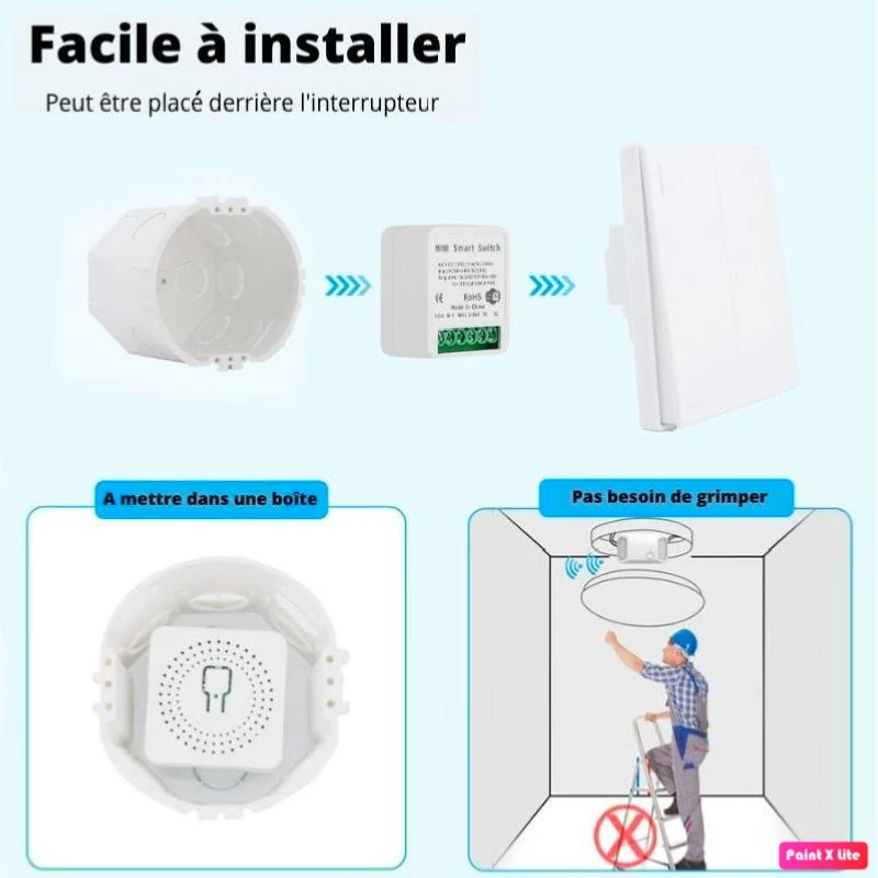 Modules Interrupteur pour Volet Roulant Zigbee (4 pièces) + 1 passerelle Zigbee