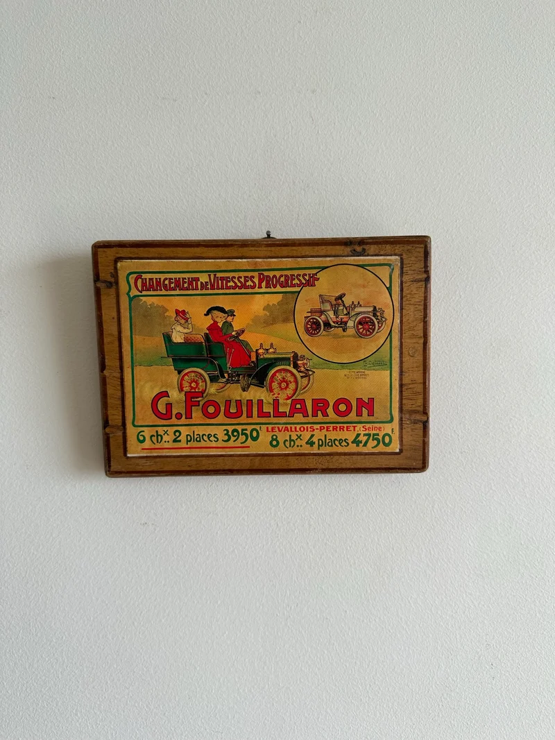 Images publicitaires sur bois