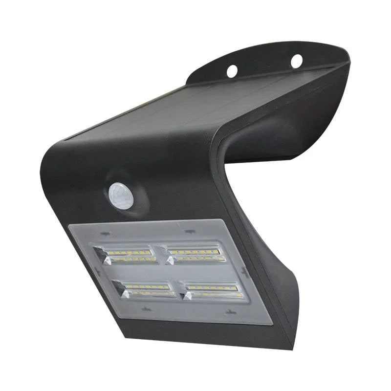 Applique extérieure LED solaire avec détecteur 3.2W noire