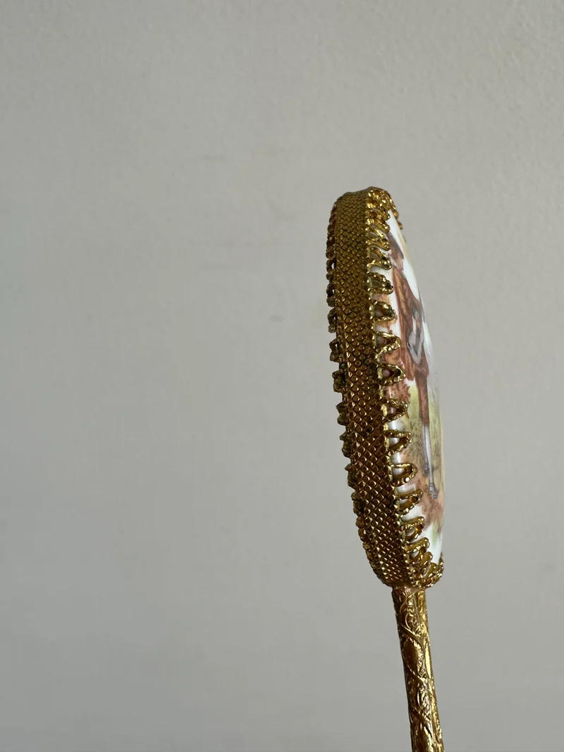 Miroir à main taille XXS porcelaine de Limoges