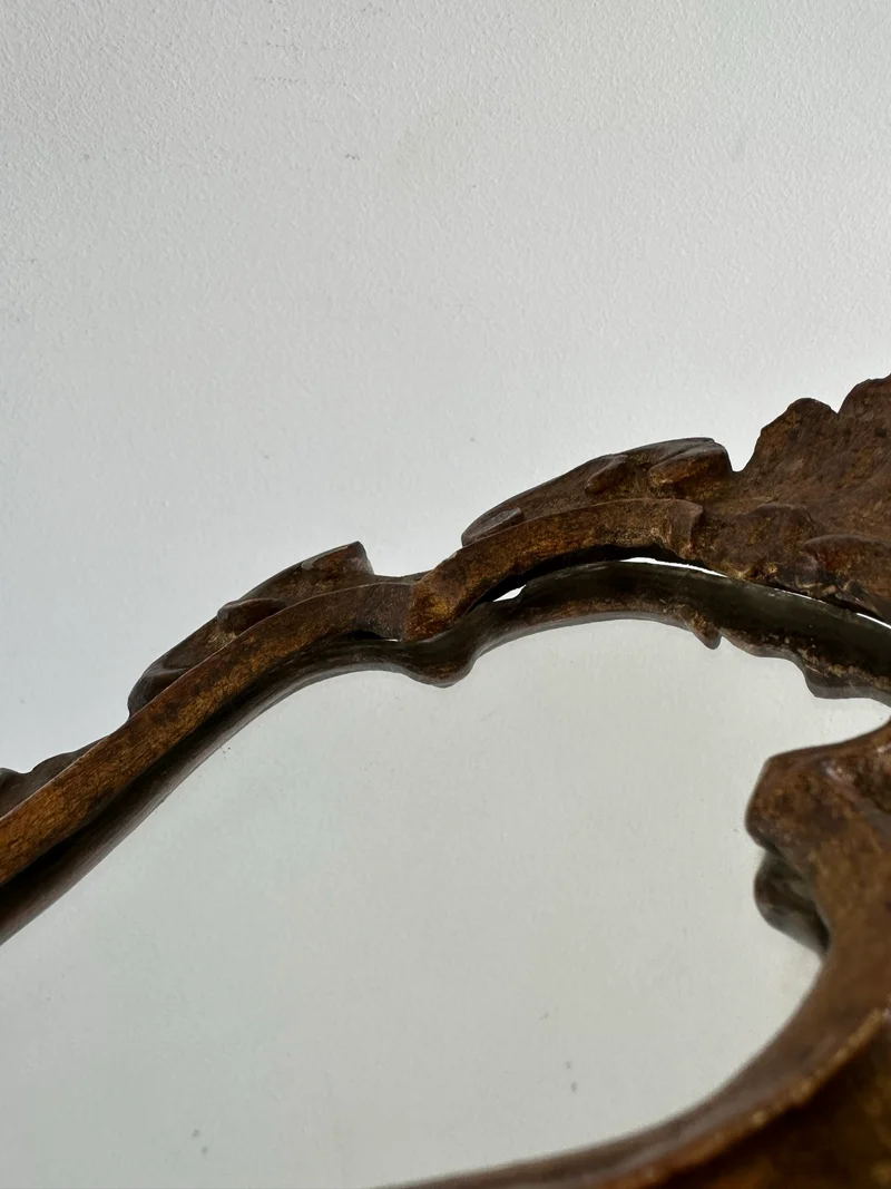 Miroir florentin en bois mordoré